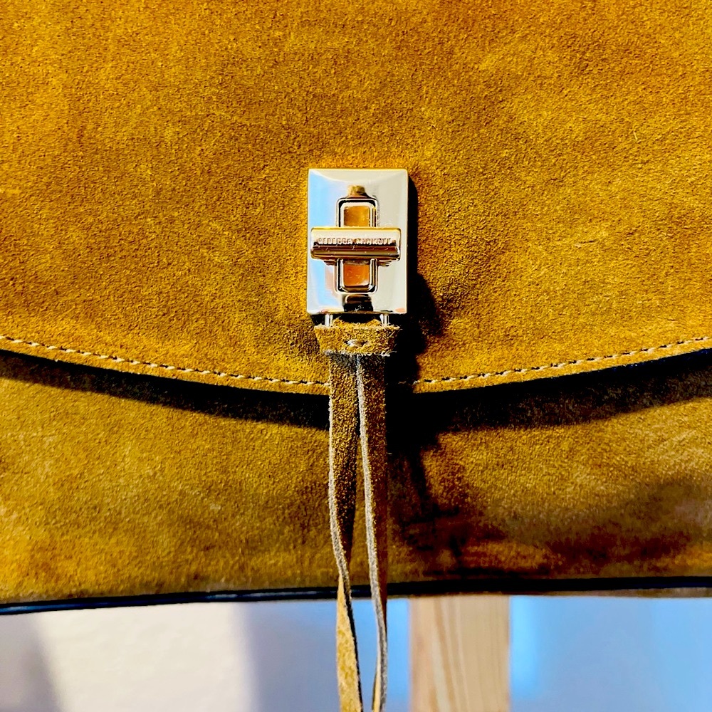 NWOT Rebecca Minkoff Darren Zip Suede Shoulder Bag in Whiskey - Picture 6 of 16